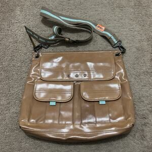 III Parcel Tote Bag Industrial Sealed Canvas Purse Brown *READ